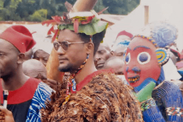 King Njoya at a parade or celebration