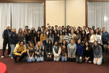 Catholic Scholars Thanksgiving participants pose for a photo