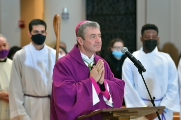 Bishop Brennan Enjoys Warm Welcome from Alma Mater