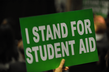 I Stand for Student Aid poster