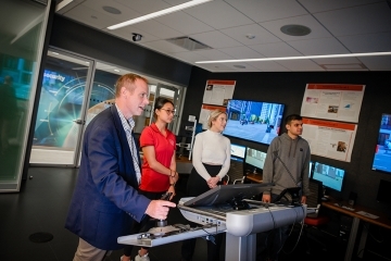 St. John's students in lab