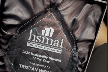 Hospitality Management Student Wins Top Award for Leadership