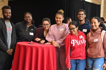 St. John's Students at RISE reception