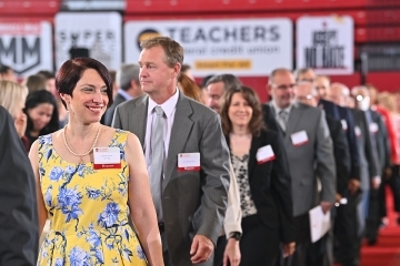 2023 Employee Recognition Convocation honorees walking in