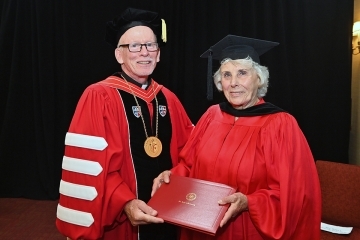 Valley Stream, NY, resident Marie Cecilia Ervolino received her diploma earned from St. John’s University.