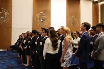 First-year St. John's Law students pose for a group photo at Convocation.