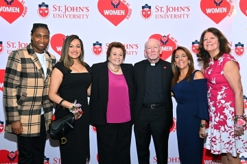 female honorees with aFr. Shanley