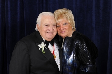 Joseph M. Mattone, Sr. ’53C, ’55L, ’93HON, with his wife