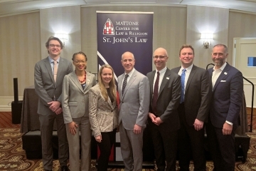 Participants in St. John's Law symposium on law and religion.