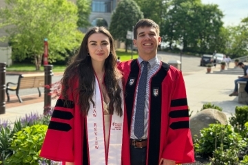 St. John's Law alumni Emma Watson and Timothy Zurcher.
