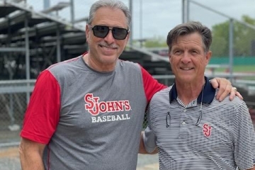 Dom Scala and Ed Blankmeyer and the Jack Field on St. John's campus