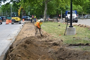 Queens Campus outdoor construction