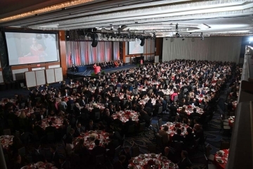 overhead shot of 2023 President's Dinner