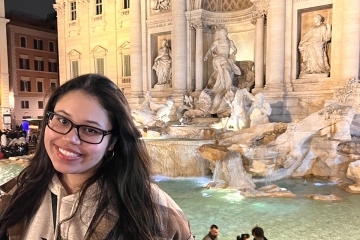St. John's Student Hailey Brizuela in Italy