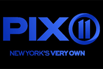 PIX 11: New York's Very Own logo with blue text and black background