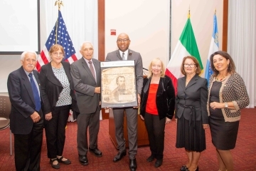 St. John’s Celebrates Italian Culture and Alumni in NYC with honorees standing together