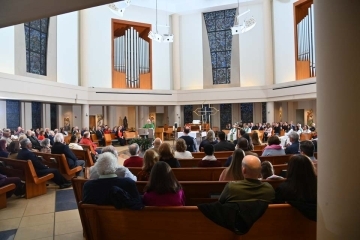 St. Thomas More Church during the Blessing of the Couples Mass led by Fr. Shanley