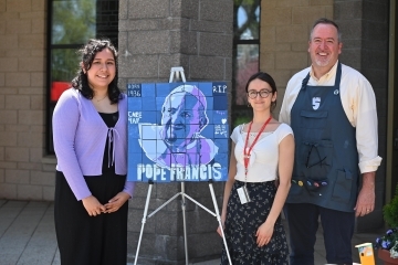 Honoring Pope Francis with a painting