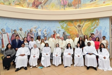 Bishop Brennan Celebrates Completion of OCIA Process for St. John’s Community Members