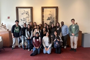 Participants of St. John's Chemistry Day pose for group photo