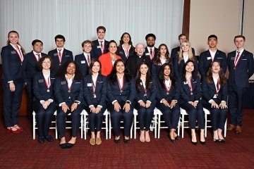 Group of student honorees at President's Society event at St. John's 
