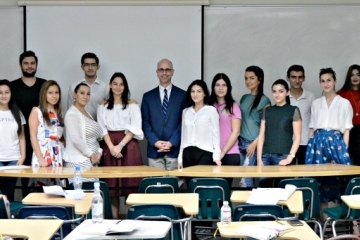 Prof. Mark Movsesian with AUA LL.M. Students