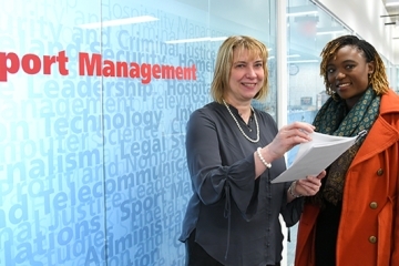 Denise Kamyuka ’18MPS and Emese Ivan, Ph.D.