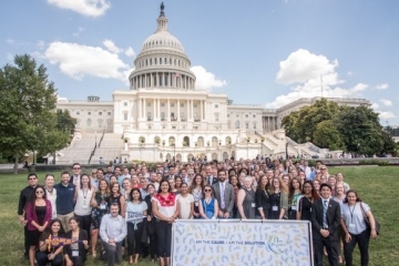 Students infront of the Capital