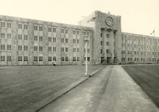 Black and White image of St. Augustine Hall