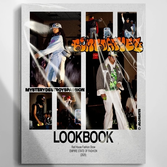 Cover of a student curated fashion lookbook 