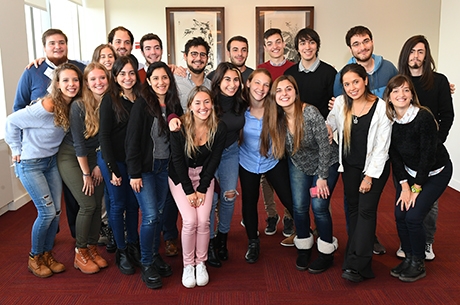 Group shot of students at the fulbright scholar luncheon