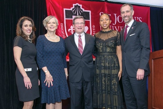 Dean Michael A. Simons with 2018 Alumni Association Luncheon honorees