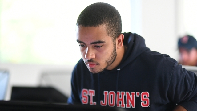 Student Working at a computer 