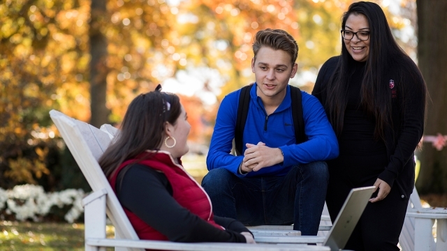 UG Students talking on campus
