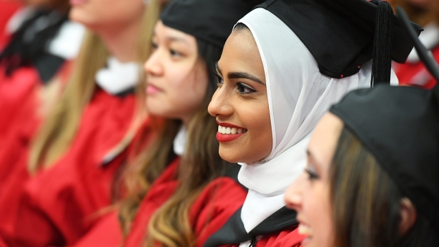 Students Smiling at Commencement