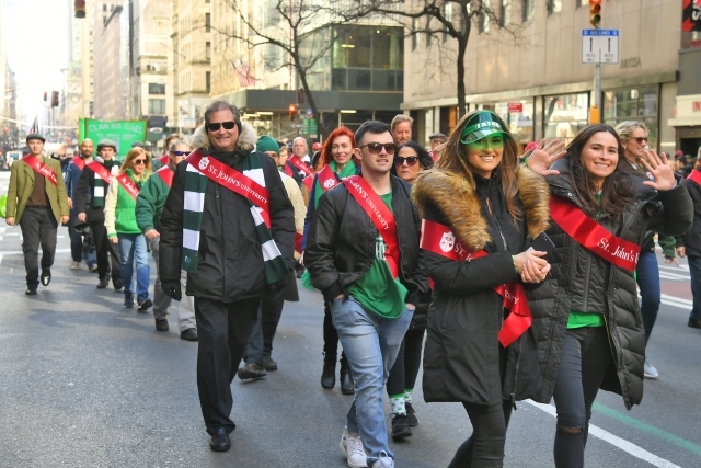 St. John's marches in the New York City St. Patrick's Day Parade