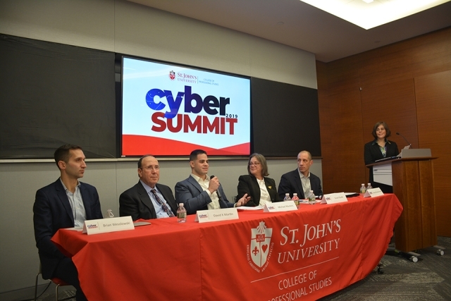 2019 CPS Cyber Summit panelists talking 