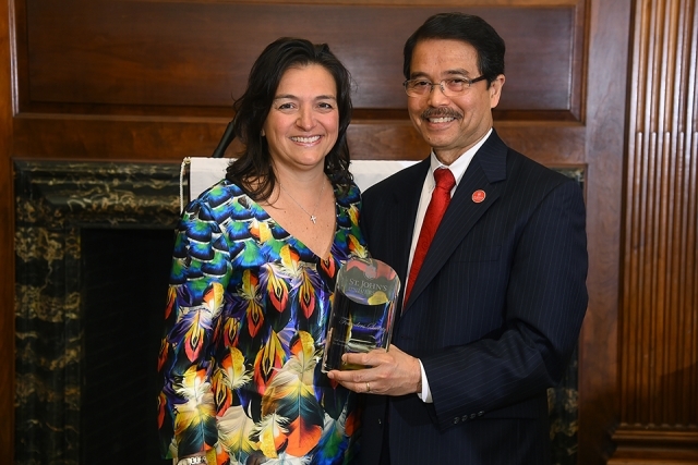 President Gempesaw and 2019 Founder's Society Dinner attendee