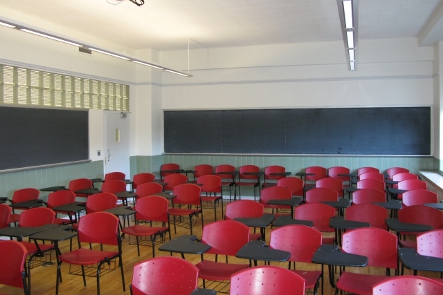 St John's Hall empty classroom