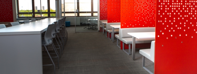 Tobin 2nd Floor Open Area with empty tables