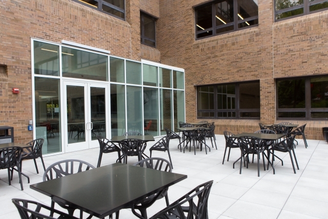 Tobin Patio with empty tables