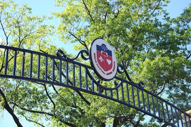 St. John's Crest on Gate