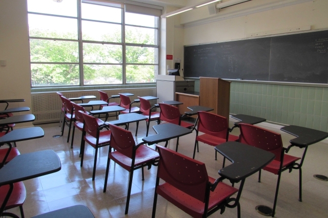 St John's Hall empty classroom