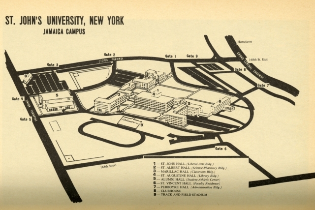 960x640 Map of Queens Campus in 1969