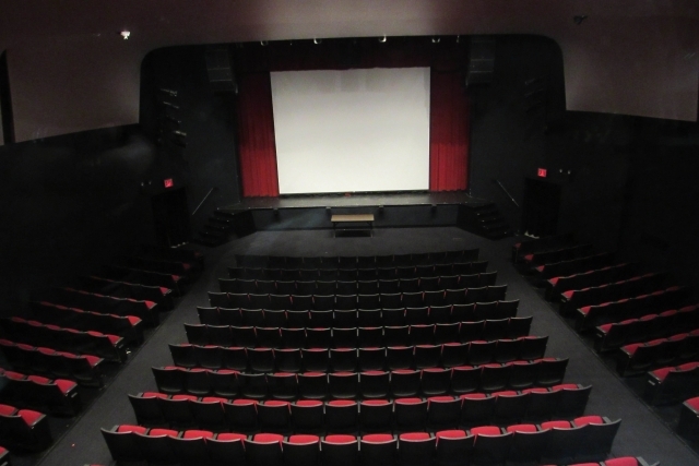 Overhead shot of empty theater