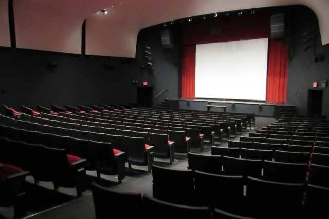 Side shot of empty theater