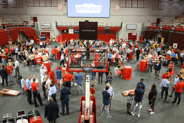 Overhead shot of Taste of St. John's in Carnesecca Arena