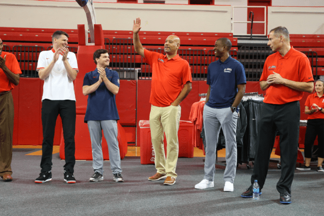 Assistant Men's Basketball Coach Van Macon at Taste of St. John's