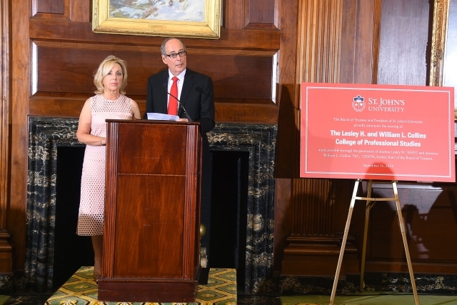 St. John’s University Receives Historic Gift from Lesley H. and William L. Collins