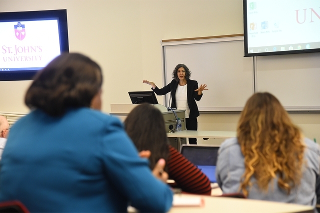 Dr. Rubio speaking at SJU Annual Catholic Lecture 